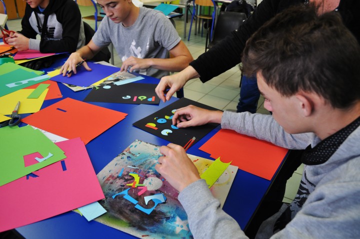 Atelier typographie au CFA des Mouliniers